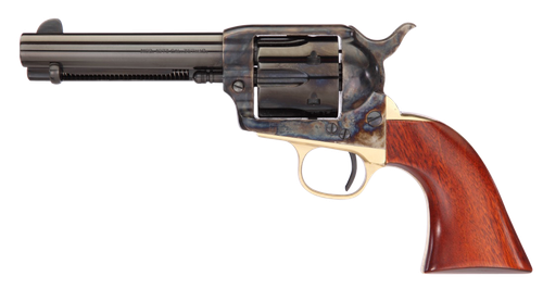 Taylors & Company 0440DE 1873 Ranch Hand Deluxe 357 Mag 6rd 4.75" Blued Cylinder & Barrel Color Case Hardened Steel Frame Walnut Navy Size Grip (Taylor Tuned)