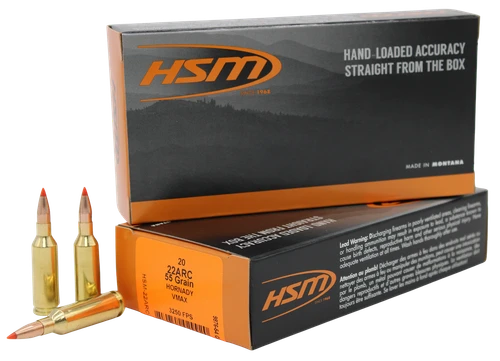 HSM 22ARC2N Varmint  22ARC 55gr V-Max 20 Per Box/25 Case