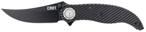 CRKT 2640 Clever Girl  4.10" Folding Plain Black Powder Coated D2 Steel Blade/ Black G10 Handle Includes Pocket Clip