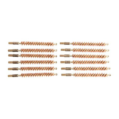 BRONZE RIFLE BORE BRUSH, 6.5MM, 8-32M, 12 PACK