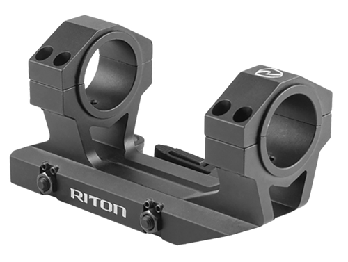 Riton Optics X34QD Scope Mount/Ring Combo Cantilever Scope Mount Quick Detach, Black Anodized Aluminum, 34mm Tube Picatinny/Weaver Mount