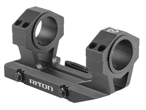 Riton Optics X34QD Scope Mount/Ring Combo Cantilever Scope Mount Quick Detach, Black Anodized Aluminum, 34mm Tube Picatinny/Weaver Mount