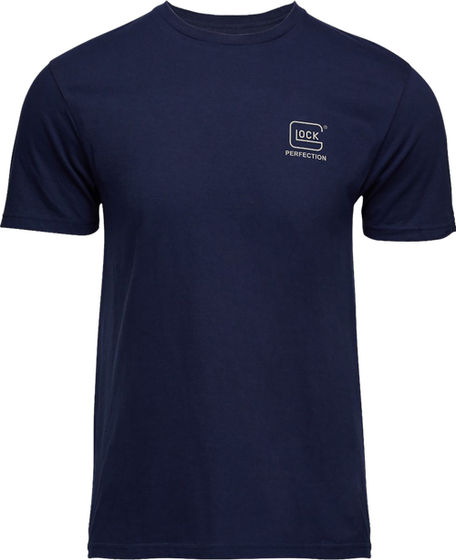 Glock AP96198 Glock Strong Tee  Navy Ringspun Cotton Short Sleeve 3XL