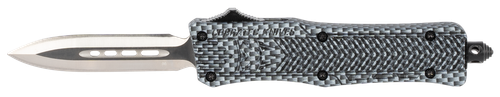 CobraTec Knives SCFCTK1SDADNS CTK-1  Small 2.75" OTF Dagger Plain D2 Steel Blade/Carbon Fiber Aluminum Handle Features Glass Breaker Includes Pocket Clip