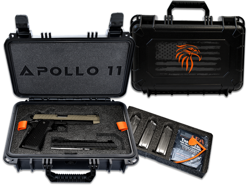 Live Free Armory LFAPF712086 Apollo 11  9mm 17+1 4.15" 416 Stainless Steel Slide Elite Flat Dark Earth Cerakote Black Polymer Grip