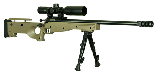 Crickett KSA2157 Precision Complete Package 22 Mag 1rd 16.12" Blued Flat Dark Earth Fixed Thumbhole Stock Right Hand (Youth)