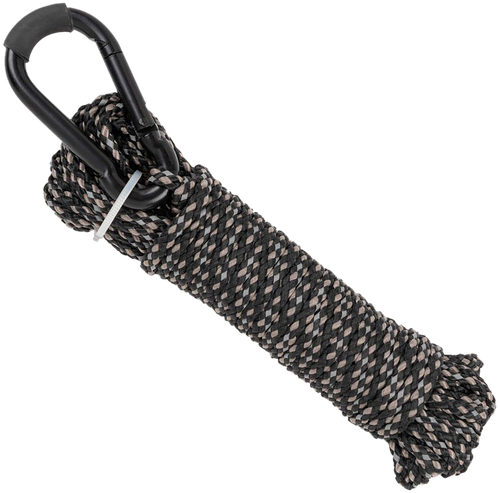 Allen 7248 Reflective Hoist Rope  Black 25' Long