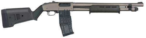 Mossberg 50221 590M  12 Gauge 10+1 18.50" Tungsten Gray Cerakote Barrel & Steel Drilled & Tapped Receiver, Magpul SGA Black Synthetic Stock