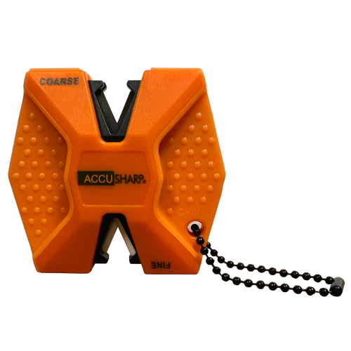 AccuSharp 344C 2-Step Knife Sharpener Hand Held Diamond Tungsten Carbide Sharpener Coarse/Fine Blaze Orange