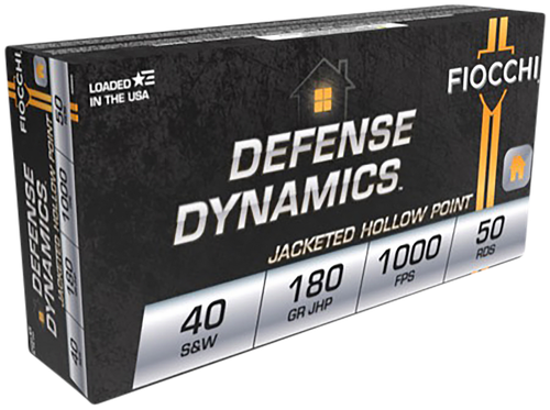 Fiocchi 40SWE Defense Dynamics  40S&W 180gr Jacketed Hollow Point 50 Per Box/20 Case