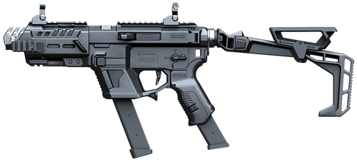 Recover Tactical PIXPBFST01 P-IX+Basic  PG9 Folding Stock Metal Front Guard Black