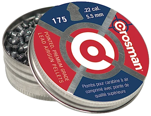 Crosman P022 Premier Pointed 22 Lead Pointed Hunting Pellet 175/Tin