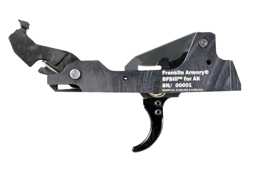 Franklin Armory 0350002BLK  Binary 9mm Black Curved Trigger Fits AK Platform