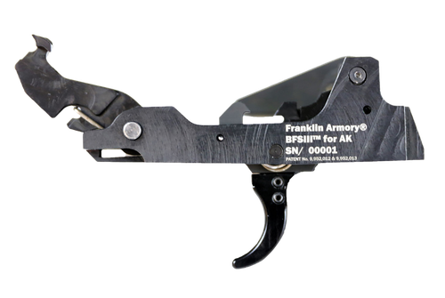 Franklin Armory 0350002BLK  Binary 9mm Black Curved Trigger Fits AK Platform