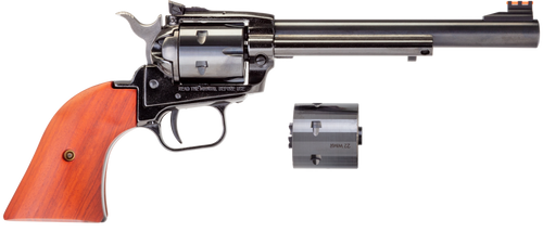 Heritage Mfg RR22MB6AS Rough Rider  22 LR 22 WMR 6 Shot 6.50" Black Barrel, Cylinder & Frame, Cocobolo Grips