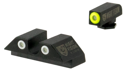 Night Fision GLK002007YGW Tritium Night Sights For Glock  Green Tritium Yellow Outline Front Sight- Green Tritium White Outline Rear Sight Glock 20/21/29/30/36/40/41