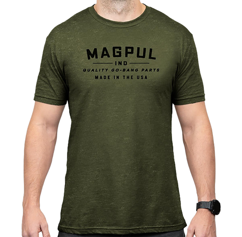 Magpul MAG1112-317-2XL Go Bang Parts  OD Green Cotton/Polyester Short Sleeve 2XL