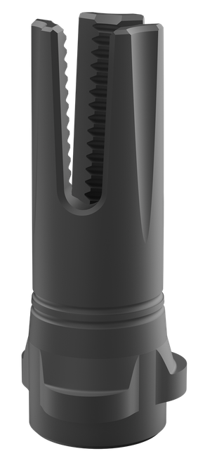 Breek Arms BRK4319 Scorch 3-Prong Flash Hider Black Nitride Steel 5/8"x24 Threads 9mmLuger Compatible w/ Breek-LOK 3QD
