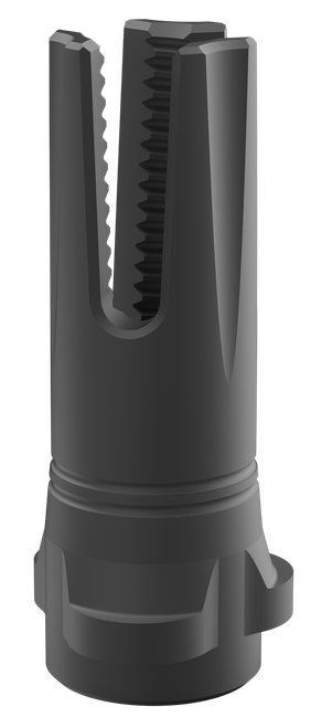 Breek Arms BRK4319 Scorch 3-Prong Flash Hider Black Nitride Steel 5/8"x24 Threads 9mmLuger Compatible w/ Breek-LOK 3QD
