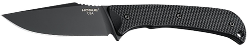 Hogue 35869 Extrak  3.30" Fixed Clip Point Plain Black Cerakote CPM M4 Tool Steel Blade, Black Textured G10 Scales Handle