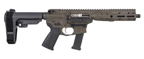 LWRC ICP9PBC8SBA3 IC-9  9mm Luger 8.50" 33+1 Black Nitride Threaded Barrel, Patriot Brown Anodized Aluminum Picatinny Rail Receiver, SB Tactical SBA3 Brace, LWRC Ultra Combat Grip, Ambidextrous