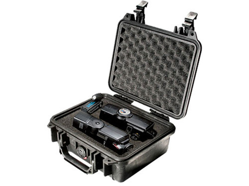 Pelican 1200000110 Protector Case Black Polypropylene Holds Handgun