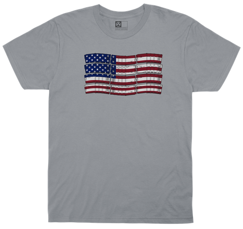 Magpul MAG1180-010 American Flag  Charcoal Gray Cotton/Polyester Short Sleeve Small