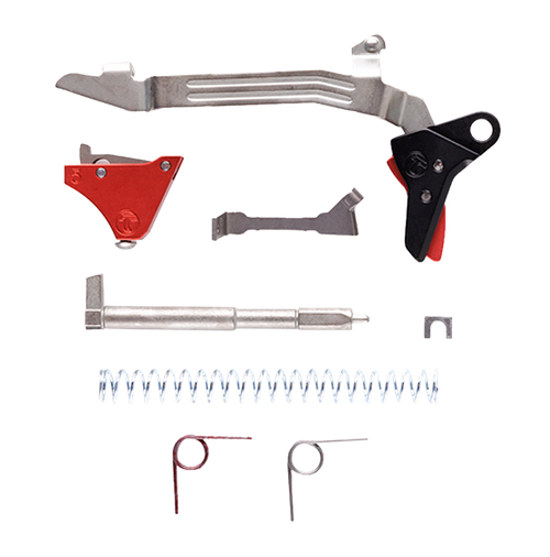 Timney Triggers ALPHAGLOCK5UBKBLACK Alpha Competition  9mm/40 S&W Red Fits Glock Gen5