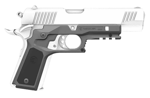 Recover Tactical CC3P0401 Frame Grip  Gray Polymer Frame with Interchangeable Black & Gray Panels for Standard Frame 1911