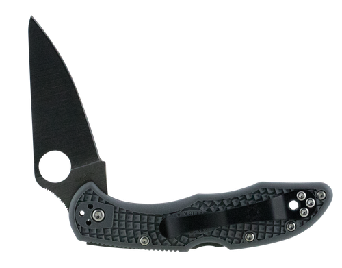 Spyderco C11FPGY Delica 4 Lightweight 2.88" Folding Drop Point Plain VG-10 SS Blade Gray FRN Handle Includes Pocket Clip
