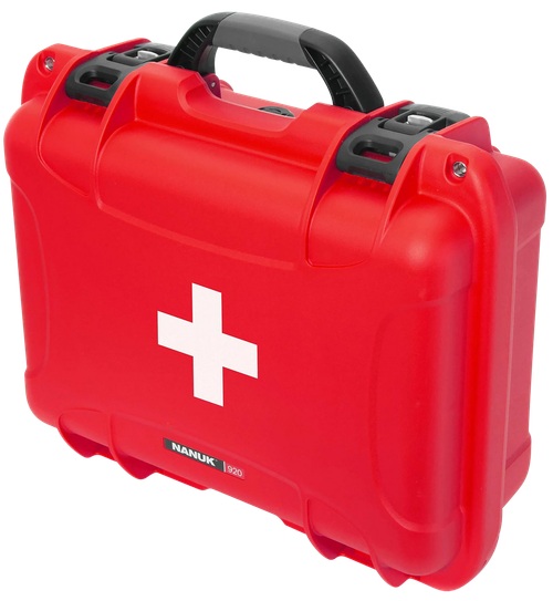 Nanuk 920S-000RD-PA0-FSA01 920 First Aid Case Red Resin w/ Latches