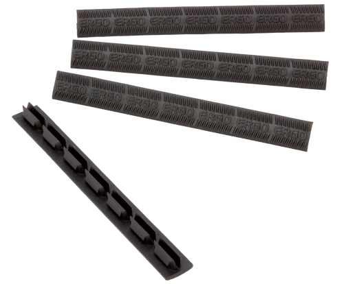Ergo 4332BK WedgeLok Slot Cover  Black Rubber, 4 Slot Low Profile w/Aggressive Texture 4 Per Pack