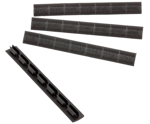 Ergo 4332BK WedgeLok Slot Cover  Black Rubber, 4 Slot Low Profile w/Aggressive Texture 4 Per Pack