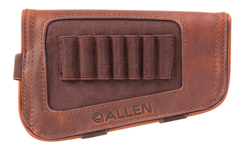 Allen 8517 New Castle Buttstock Cartridge Carrier Brown Leather 7rd Rifle Buttstock Mount