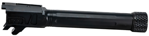 Faxon Firearms 365B910NFSOQT Match Series  9mm Luger Fluted Threaded Black Nitride Stainless Steel, Fits Sig P365