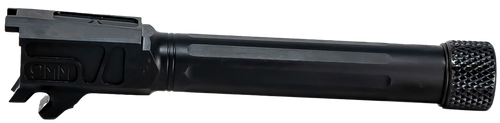 Faxon Firearms 365B910NFSOQT Match Series  9mm Luger Fluted Threaded Black Nitride Stainless Steel, Fits Sig P365