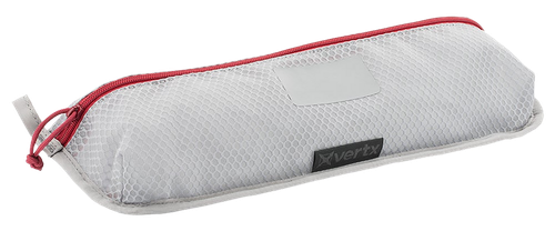 Vertx VTX5205AGYNA Overflow Pouch 2 pk, Large Size made of White Nylon with Mesh & Red Accents, YKK Zipper & Durable Hook Back Panel 15.50" W x 5.20" H Dimensions