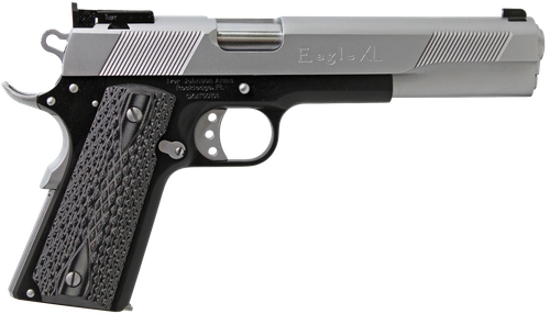 Iver Johnson Arms EAGLEXL10TT Eagle Deluxe 10mm Auto 8+1 6" Steel Barrel, Hard Chrome Serrated Steel Slide, Matte Black Steel Frame w/Beavertail, Black/Gray G10 Grip