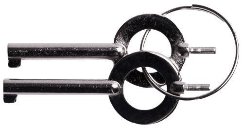 Uzi Accessories UZIKEYPAIR Handcuff Key Set Silver Metal