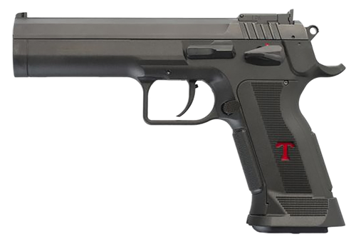 Tanfoglio TFLIMPROP9 Limited Custom  9mm Luger 19+1 4.76" Stainless Steel Barrel, Black Serrated Steel Slide, Black Polymer Frame w/Beavertail, Textured Grip