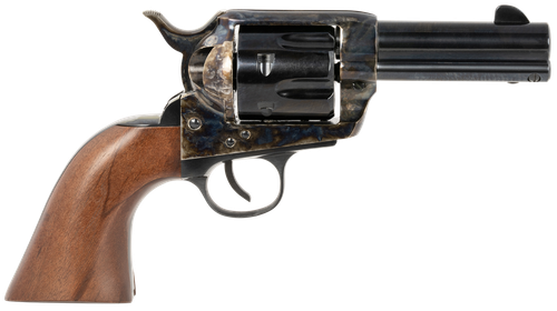 Traditions SAT73005 1873 Frontier 357 Mag 6rd 3.50" Blued Cylinder & Barrel Color Case Hardened Steel Frame Walnut Navy Size Grip