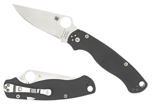 Spyderco C81GPDGY2 Para Military 2  3.47" Folding Plain Satin Maxamet Steel Blade/Dark Gray Textured G10 Handle Includes Pocket Clip