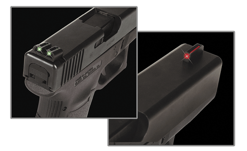 TruGlo TG131S1 Fiber-Optic  Red/Fiber Optic Front Sight-Green/Fiber Optic Rear Sight Sig Sauer P-Series #8 Front/#8 Rear