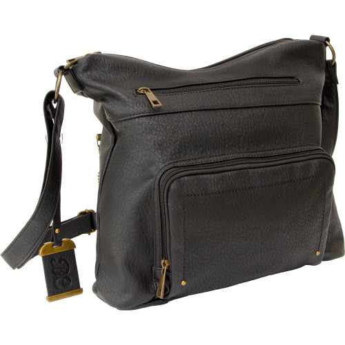 BULLDOG CROSS BODY PURSE W/HLSTR BLK