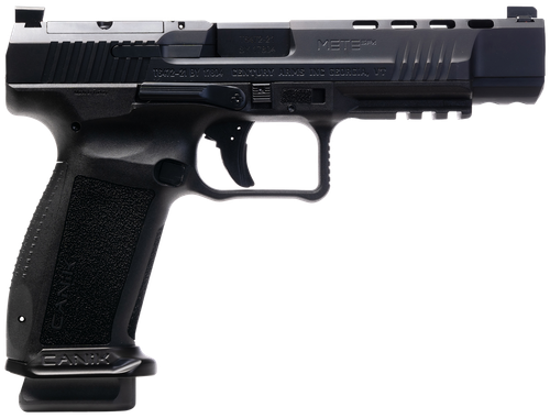 Canik HG6825N Mete SFx  9mm Luger 10+1 5.20" Black Nitride Match Grade Barrel, Black Optic Ready/Serrated Steel Slide, Black Polymer Frame w/Picatinny Rail, Aggressive Texture Grip