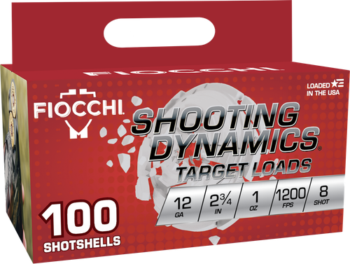 Fiocchi 12SDB18 Shooting Dynamics  12Gauge 2.75" 1oz 8Shot 100 Per Box/2 Case