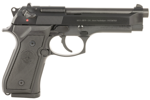 Beretta USA J92F300 92FS  Full Size Frame 9mm Luger 10+1 4.90" Black Steel Barrel, Black Bruniton Steel Serrated Slide, Black Bruniton Aluminum Frame, Ambidextrous