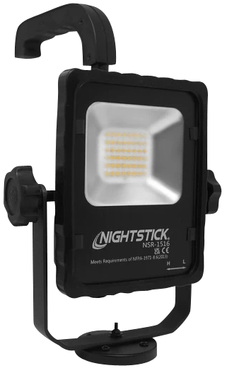 Nightstick NSR1516 Rechargeable LED Scene Light with Magnetic Base  Black