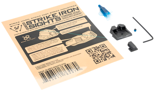 Strike Industries MP9SIGHTSSTN Strike Iron Sights  Black/Blank Front Sight Black/Blank Rear Sight Smith & Wesson M&P Standard Height