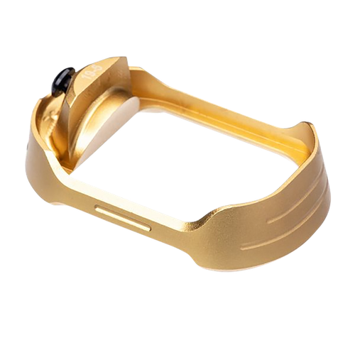 Tyrant CNC TDG19G5MWGOLDBLKSCREW  Magwell Fits Glock 19 Gen 5 Gold Aluminum